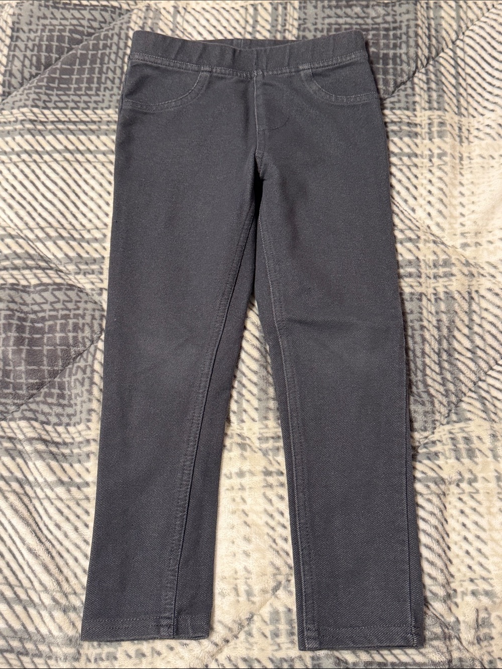 Girls Charcoal Skinny Pull-On Jeans